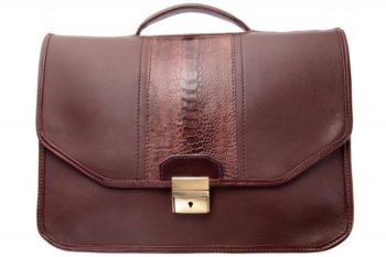 serviette en cuir, leather briefcase