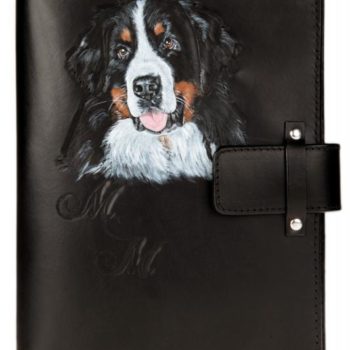 porte bloc-note, diary cover, bernese mountain dog