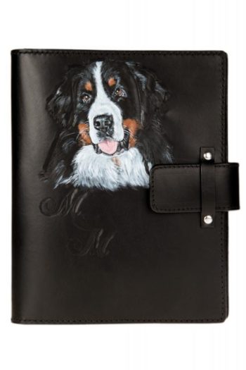 porte bloc-note, diary cover, bernese mountain dog