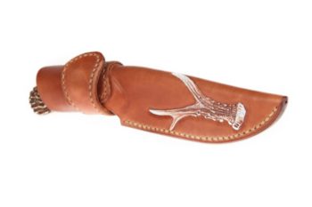 Leather sheath and deer antler – Image 3