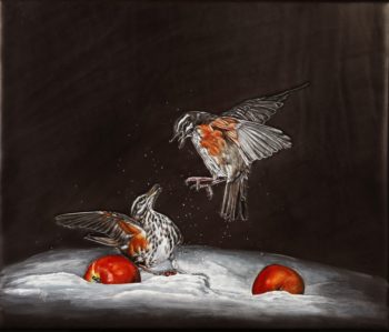 Tableau sur cuir "Le bal des siffleuses" – Image 2