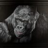 Tableau gorille, leather painting, gorilla