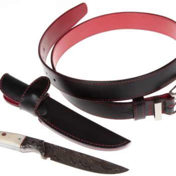 Sheath in black and red 