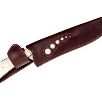 Leather sheath with stingray skin