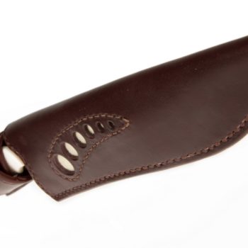 Leather sheath with stingray skin