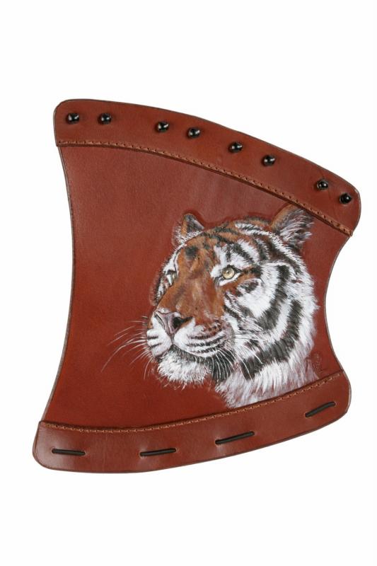 Protège-bras En Cuir Artisanal Marron - Pour Chasse Et Tir à L'arc - Taille 7x8