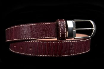 ceinture en cuir de patte d'autruche, Ostrich leg skin leather belt