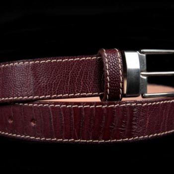 Ostrich leg skin leather belt